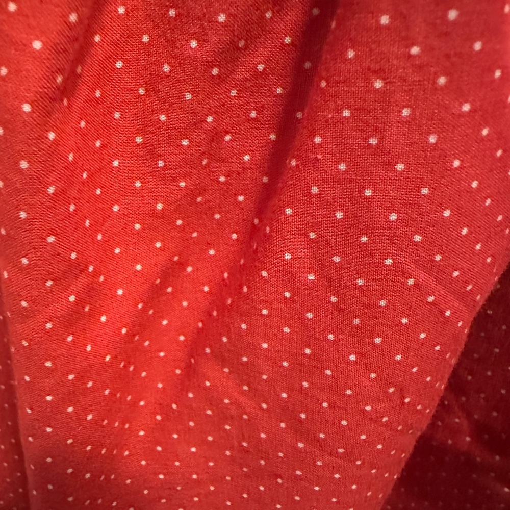 GAP • Red Polka Dot dress with Floral Embroidery - Picture 5 of 6
